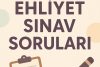 31 Ağustos 2025 Ehliyet Sınav Soruları